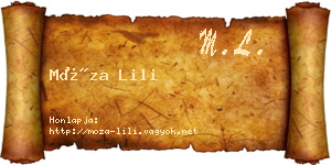 Móza Lili névjegykártya